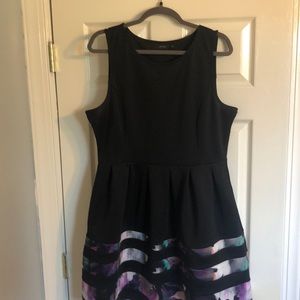 Black dress with floral